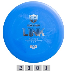 Discgolf Putter SOFT EXO LINK 2/3/0/1 Blue pagrindinė